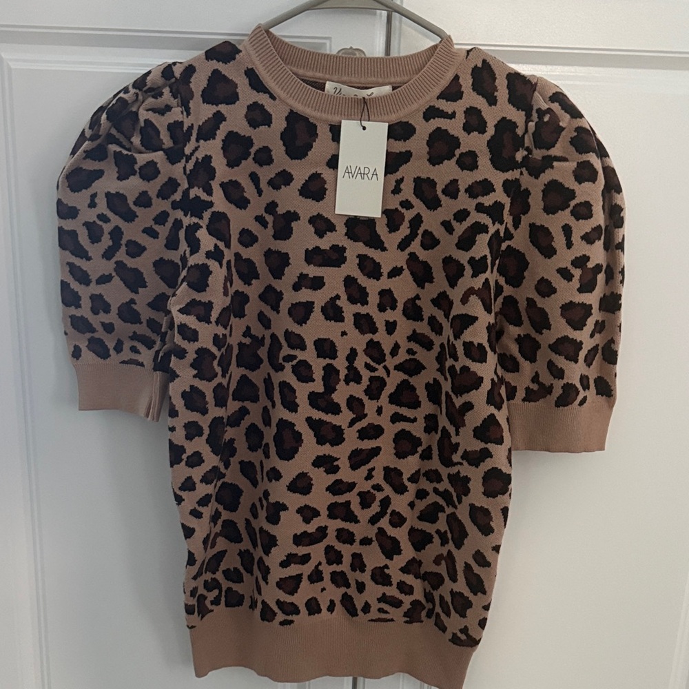 Vine & Love Brown Animal Print Sweater